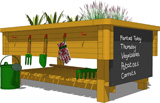 Illustration of outdoor planter