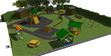 Artwork of outdoor play area